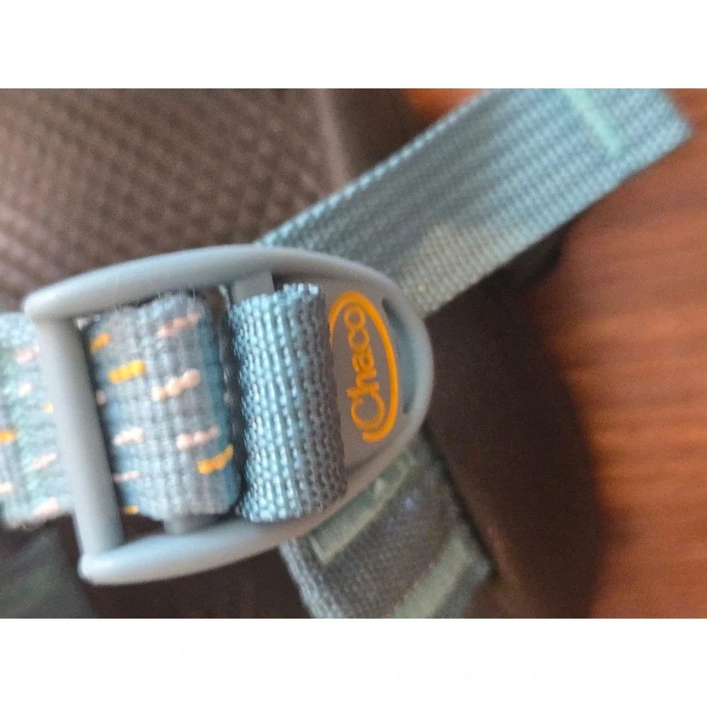 Chaco Kids Z1 Ecotread Blue Yellow Pattern Sport Sandals Size 1Y Kids